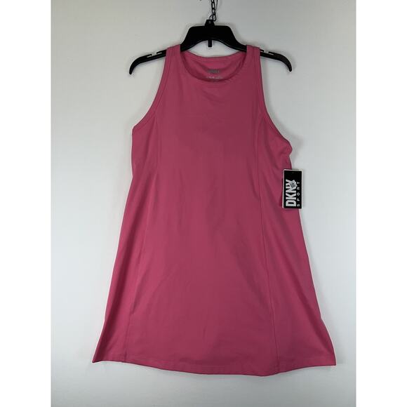 DKNY Sport Dress Womens XL Pink Sleeveless Racerback Athletic Tank Lightweight - Picture 1 of 7